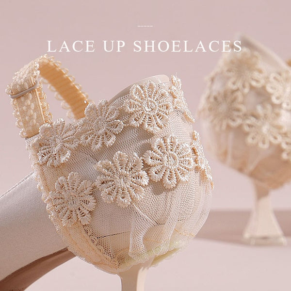 Lace High Heels Shoe Straps