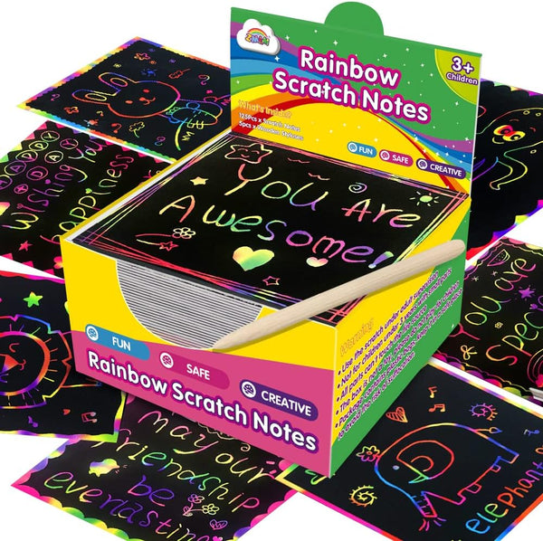 Rainbow Scratch Mini Art Notes