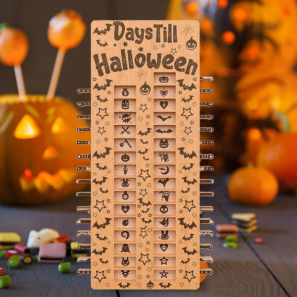 Halloween Enchantment Wooden Countdown Calendar