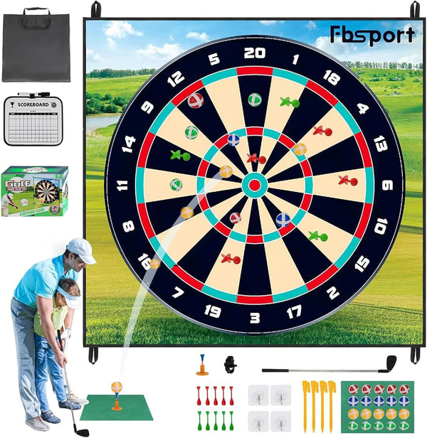 Golf Chipping Game with Sticky Balls and Darts