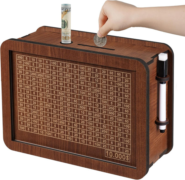 Cash Vault Wooden Savings Box