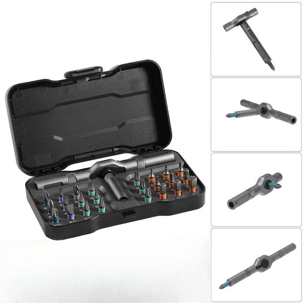 Versatile 24-in-1 Ratchet Screwdriver Set