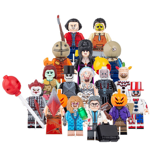 Assorted Halloween Horror Movie Minifigure Set  with Weapons & Accessories